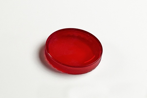 [6310067] PULSANTE A CAPPUCCIO ROSSO TRASLUCIDO